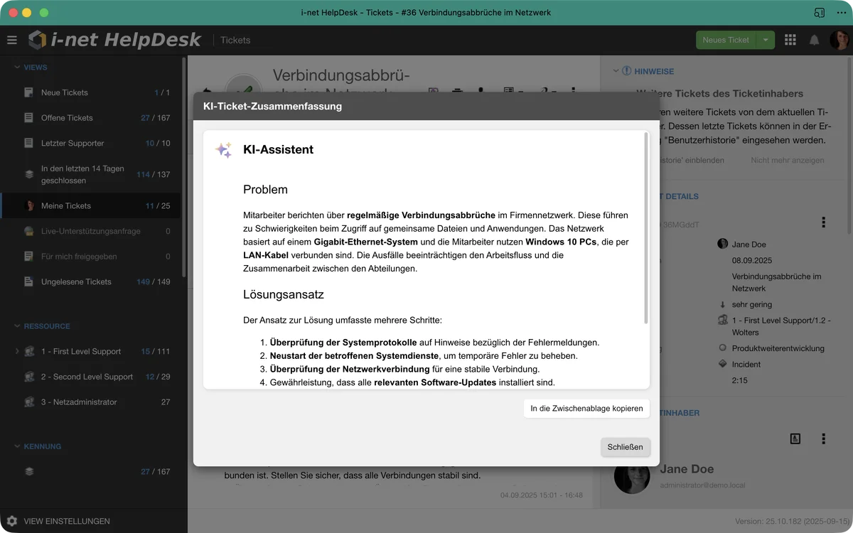 HelpDesk AI Integration